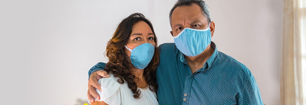 latin clients with masks