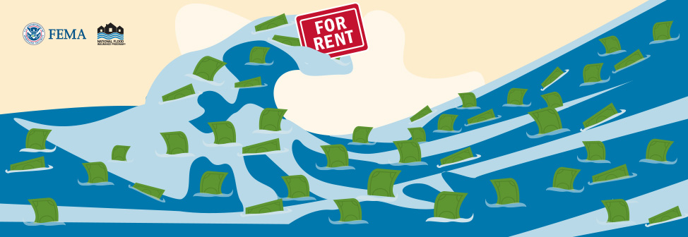 wave of money with a for rent sign