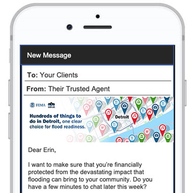phone screenshot with email header image and email text in frame