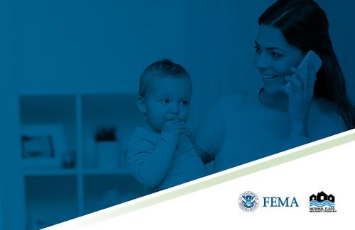 mother holding her child in her arm with other arm holding cellphone to her ear