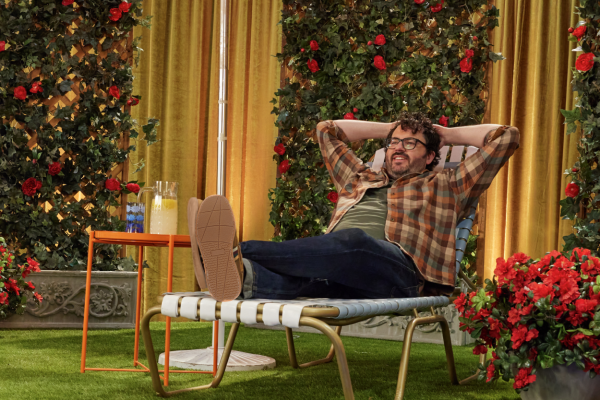 Man relaxing in a lawn chair