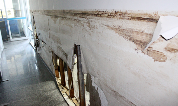 Water damaged wall