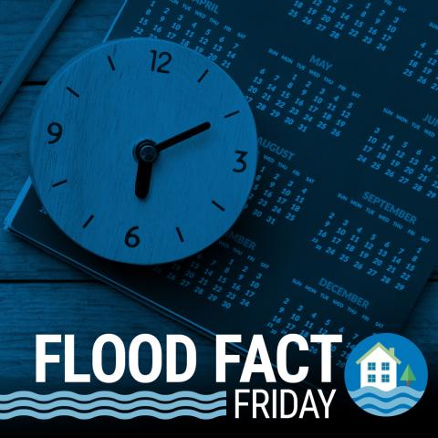 flood fact friday with a clock