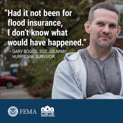 Had it not been for flood insurance, I don't know what would have happened (Gary Boggs)