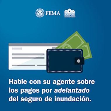 Una ilustración de un cheque, una billetera y billetes de dólar sobre un fondo azul.