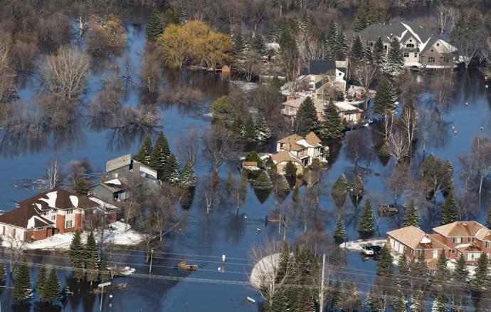 Flooded homes in north dakota