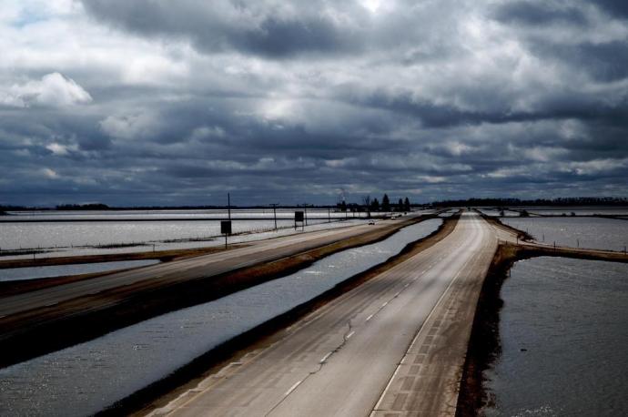 Flooded highway