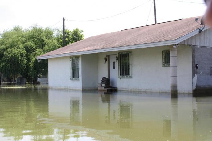 Flooded home in Texas