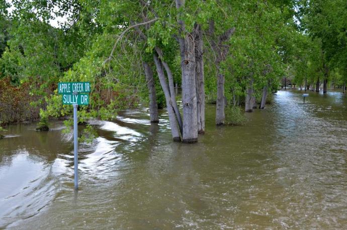 The corner of Apple Creek Dr and Sully Dr in Bismarck, North Dakota