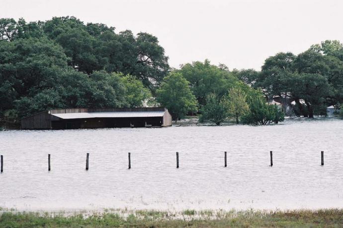 Flooded ranch, Canyon Lake, TX