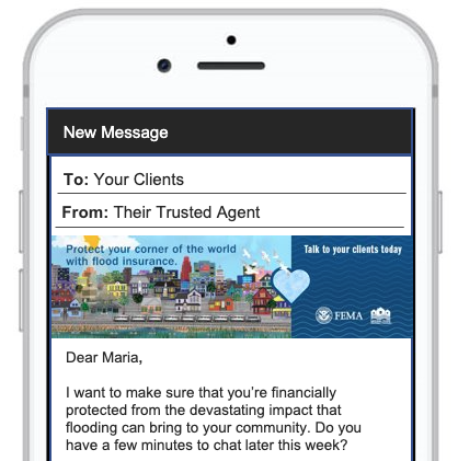 smartphone screenshot email with header image