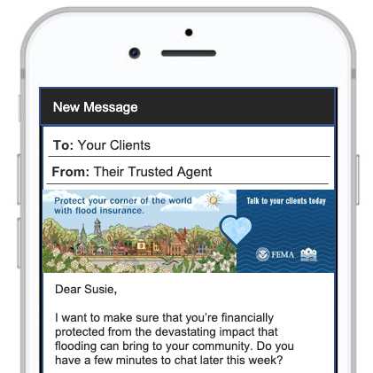 smartphone screenshot email with header image