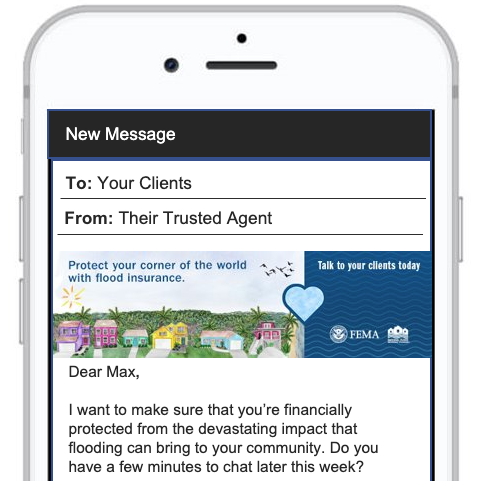 smartphone screenshot email with florida image
