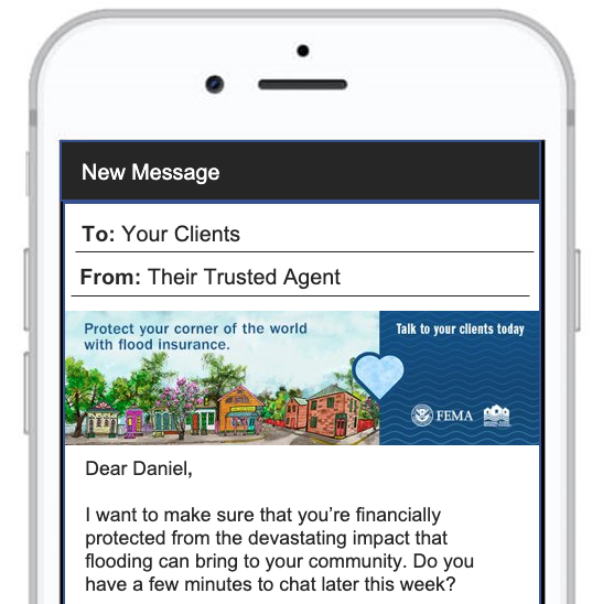 smartphone screenshot email with header image