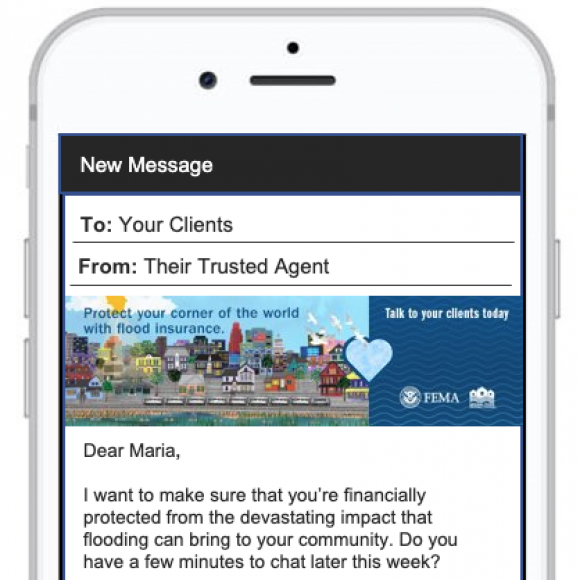 smartphone screenshot email with header image