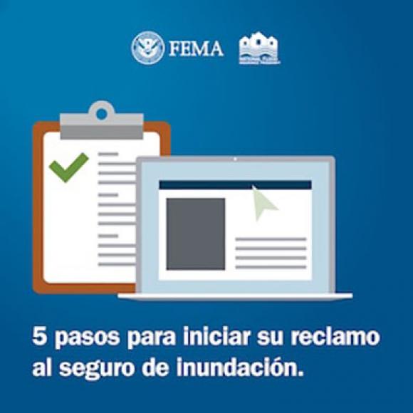 Un fondo azul muestra un portapapeles con una marca de verificación verde y una computadora portátil mostrando una página web