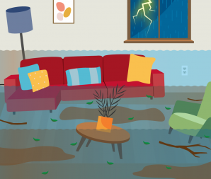 water rising in living room