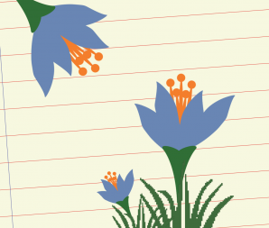 flowers on paper