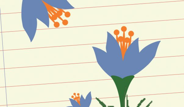 flowers on paper