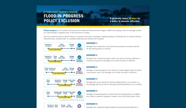 Flood In Progress Policy Exclusion screenshot