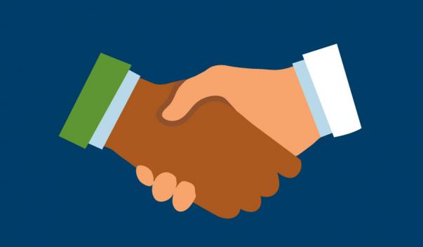 Illustrated handshake