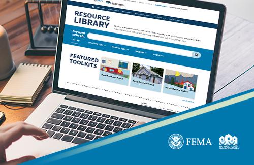 resource library screenshot on computer
